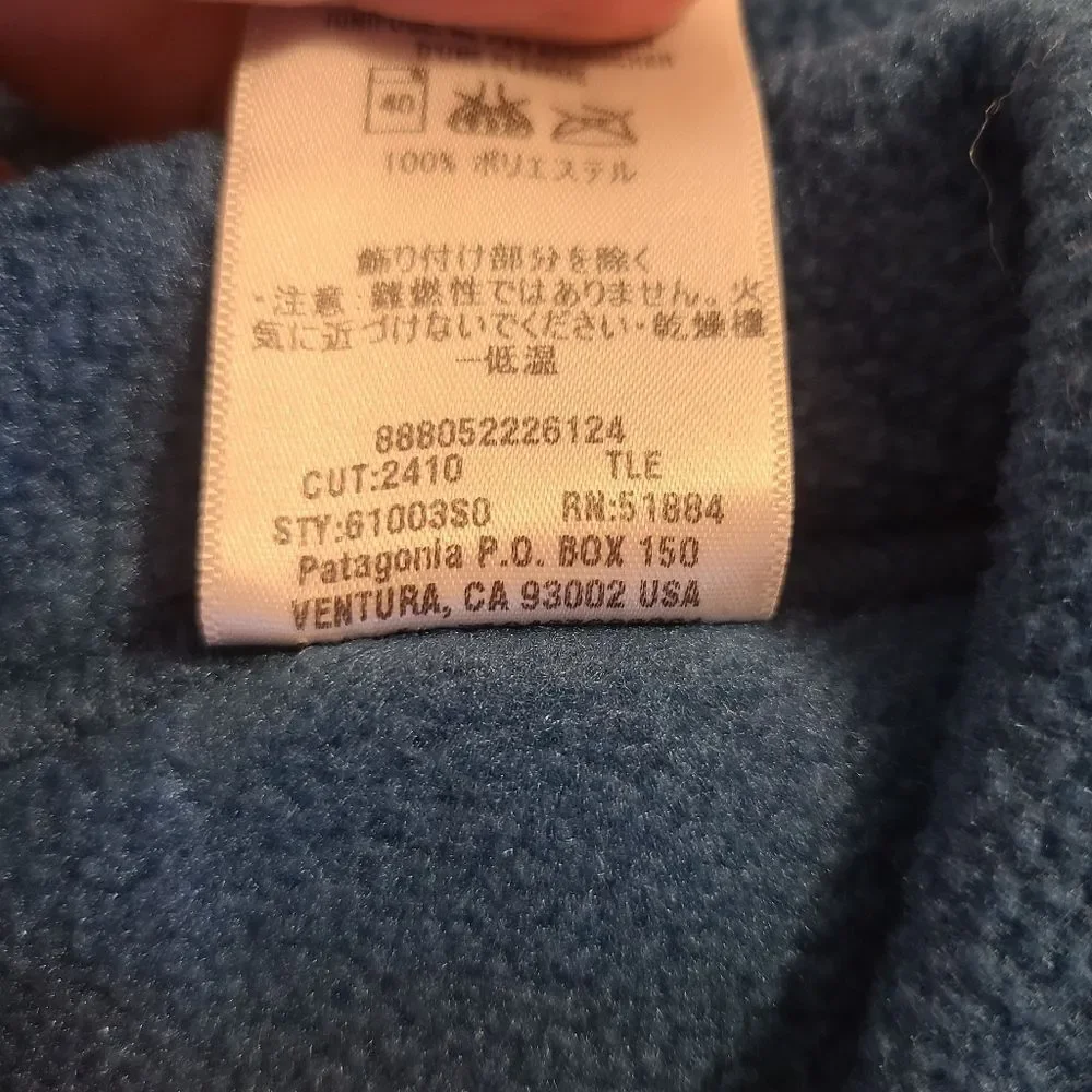Patagonia Baby Synchilla Vest Blue Size 6 Months